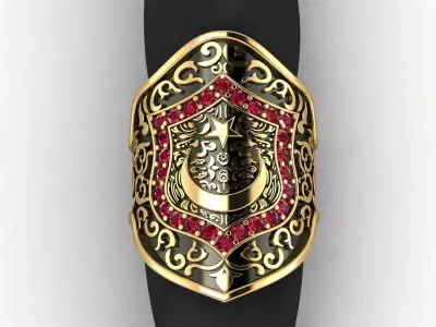 Turkish Style Ring 3D print model