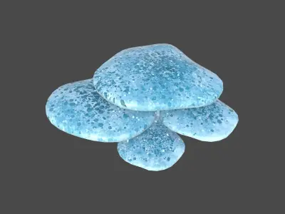 Fantasy Mushroom I02 Blue - Scene Backdrop Design Low-poly 3D model