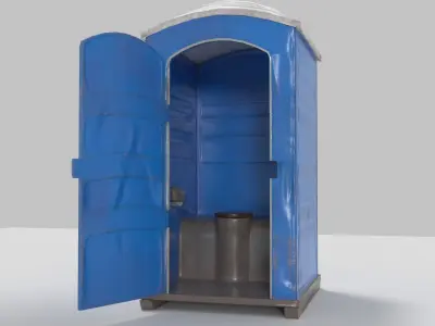 Portaloo low poly public toilet Low-poly 3D model
