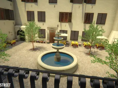 Italian street - modular city 3D model