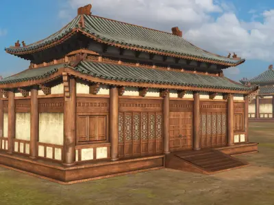 Asian Japanese Realistic Building 3D model