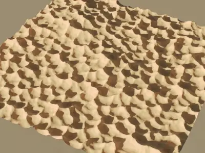 Desert 4k PBR Landscape Low-poly 3D model Low-poly 3D model