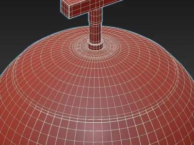 BALTIMORE gold sphere wall light 3D model