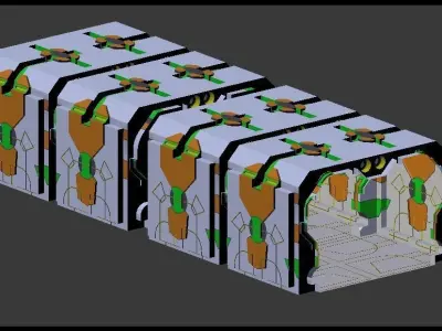 Sci-fi corridor 3D model get