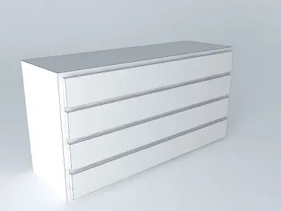 Chest of Drawers DOORS HKOM4S 9 17 BRW Milano Oak 3D model