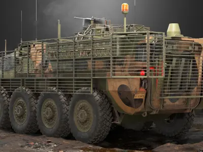  M1130 Stryker CV Slat Armour PBR 