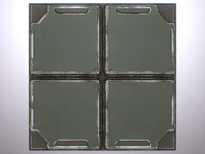 PBR Sci-Fi Spaceship Texture 57 Low-poly 3D model