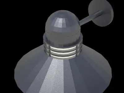 Wall hung modern light fixture Low-poly 3D model