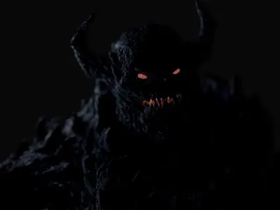 Monster - Game Ready flying in sky Low-poly 3D model