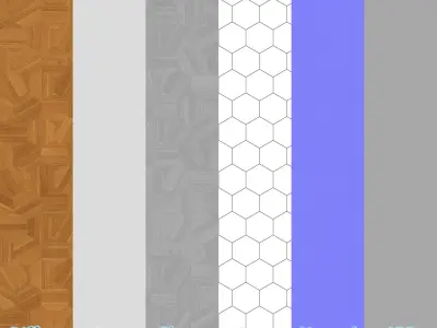 Parquet - Laminate - Wooden floor 2 in 1 3D model 5