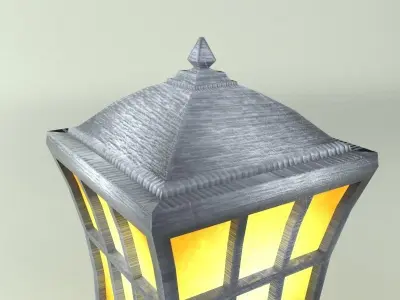 Outdoor Lamp Lantern Low-poly 3D model