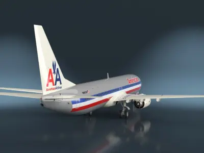  American Airlines Boeing 737-900 ER with Cabin and Doors Rigged 