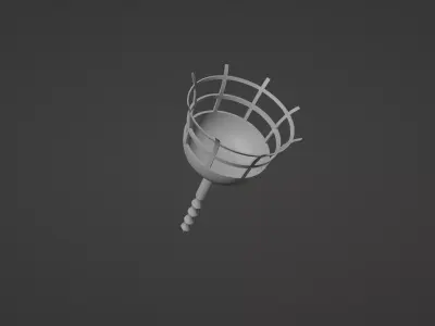dungeon medieval torch flambau castle Low-poly 3D model