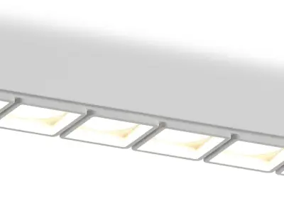 Spot 6 White Track Light by Forstlight 3D model