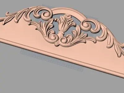 Door flower relief model STL format for CNC carving E463 3D model