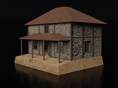 The Medieval House - Game Ready Medieval House -  Low-poly 3D model