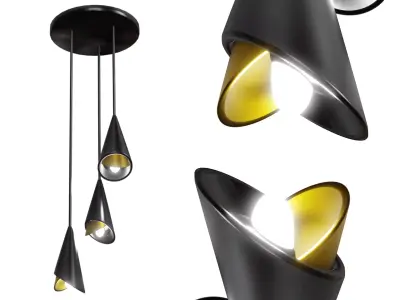 Modern Chandelier Low-poly 3D model purchase
