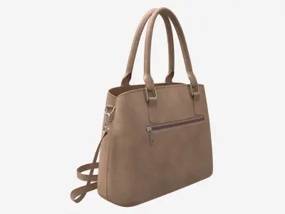 Women summer shoulder bag light brown 3D model