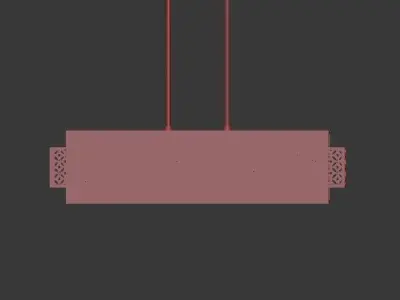 KENNEY rectangular pendant light fixture 3D model