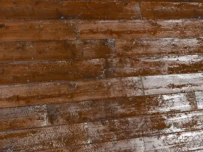 Weathered Knotted Pine Wood Planks PBR Seamless Texture