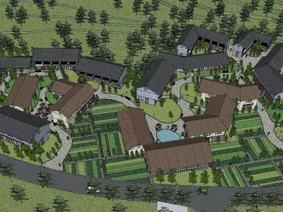 vacation spot-Resort-Fashion Leisure Hotel-0240 3D model