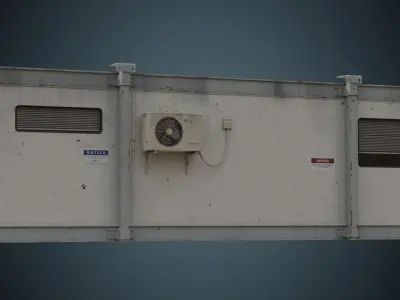 Portable Building 1B Low-poly 3D model