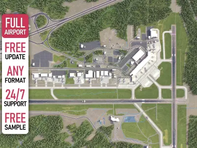 Halifax - Stanfield Airport - YHZ Low-poly 3D model