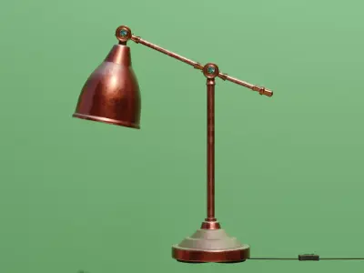 Old copper lamp Free 3D model
