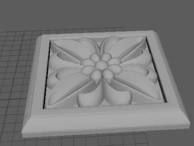 rosette flower 3D model 31