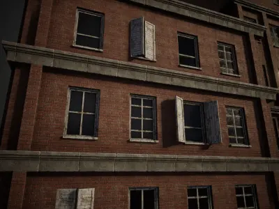 City Building Modular Pack Low-poly 3D model