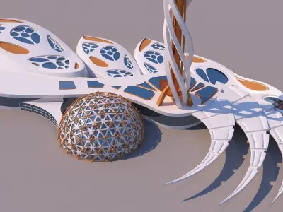 0093 - Organic Building 3D model