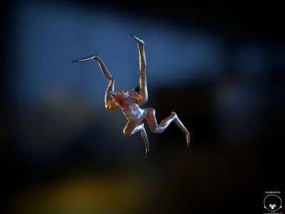 Alien Crawler LowPoly Low-poly 3D model