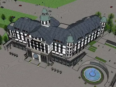 vacation spot-Resort-Fashion Leisure Hotel-0147 3D model