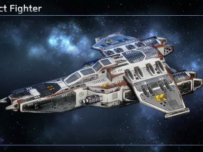 Spaceship Shipwrecks Low-poly 3D model