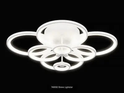 749 Breve Lightstar Collection of Modern LED Lamps White 3D Model Pack