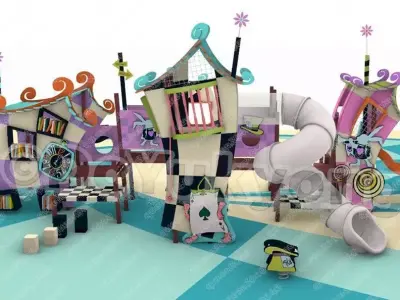 Alice in Wonderland Playground 3D model
