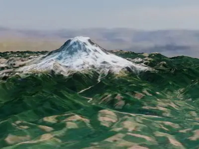 Mount Rainier 3D model