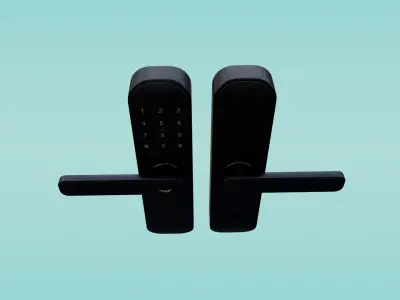 Large Digital Door Lock Low-poly 3D model