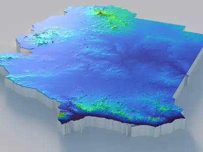 Sudan Terrain Country 3D model