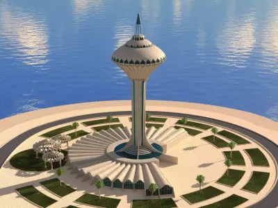 The Khobar Water Tower 3D model