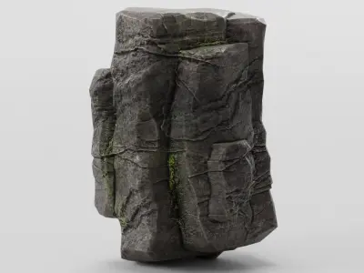 Mountain Rock 25 Modular Low Poly PBR Low-poly 3D model