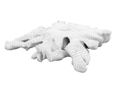 Burnt Coffee Table 3D model