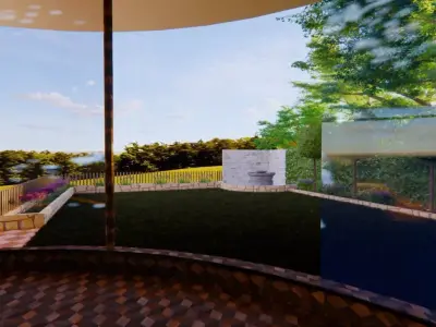 Exquisite Modern Villa with Garden and Pool 3D model