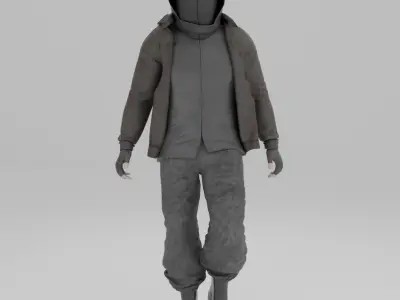 Cyberpunk character Spy assassin Free 3D model