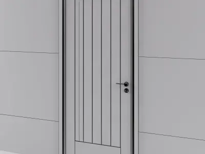 Jeld-Wen Internal White Moulded Newark Woodgrain Door 3D model