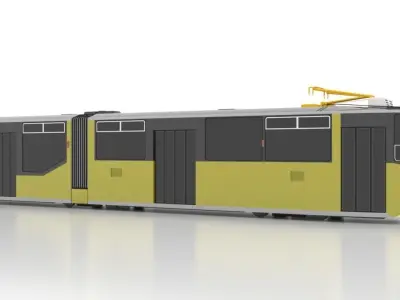 Tatra KT8D5R-N2S Low Low-poly 3D model