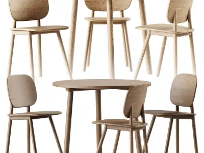 Paddle Chair and Table by Cruso 3D model