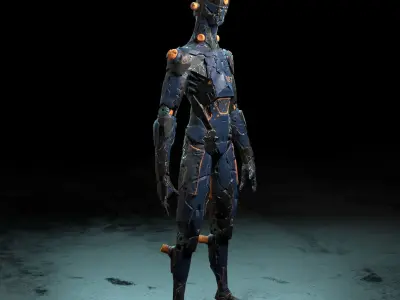 Robot RBT Low-poly 3D model