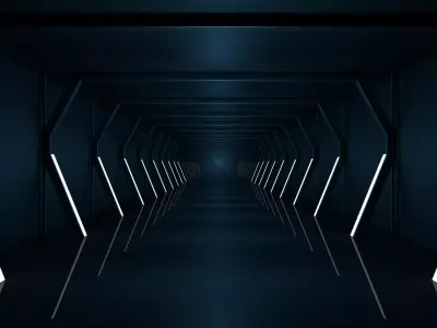 Sci Fi Corridor 3D model 45