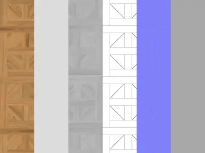 Parquet - Laminate - Wooden floor 2 in 1 3D model shop